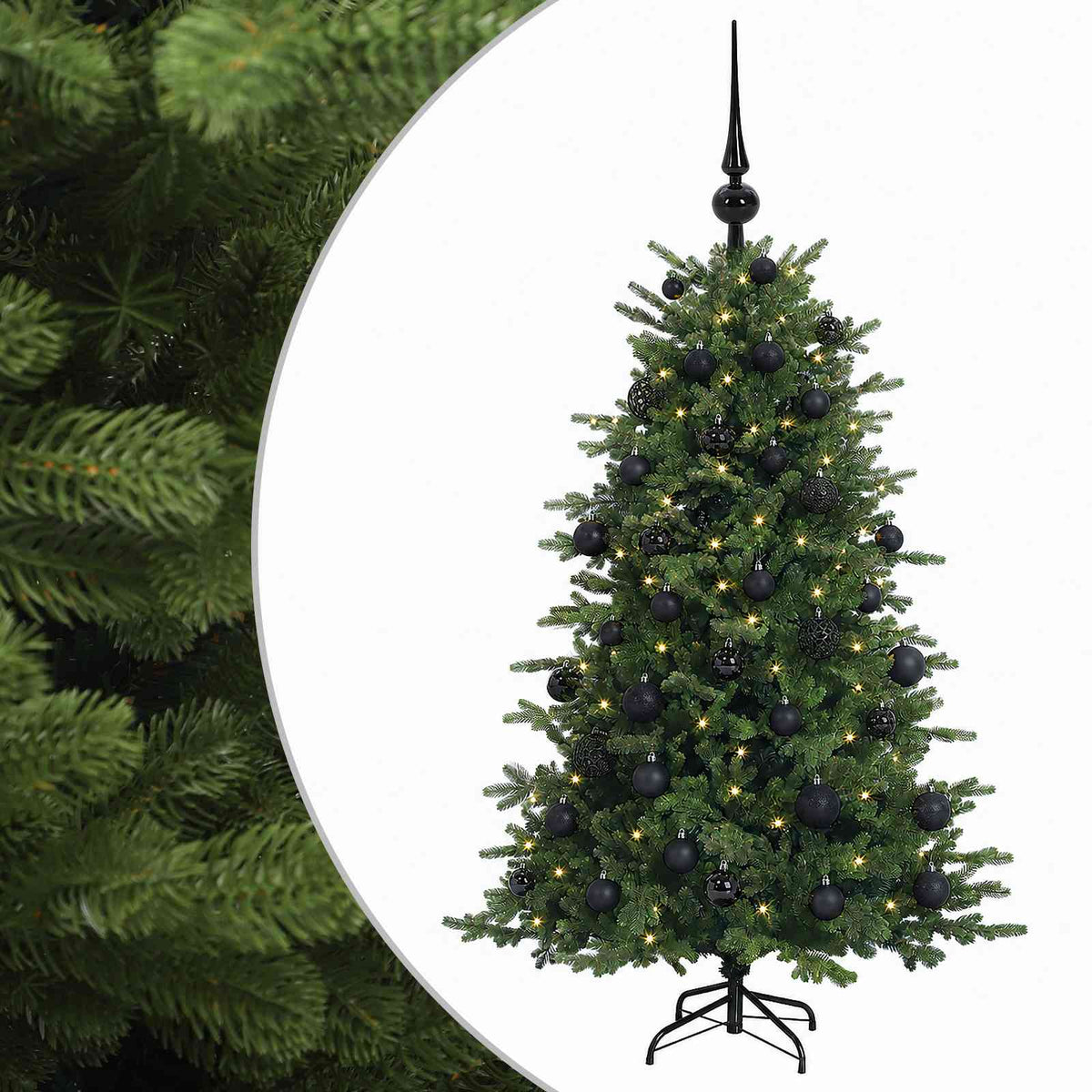 Dirbtinė kalėdinė eglutė su rutuliuku 150 cm 150 LED