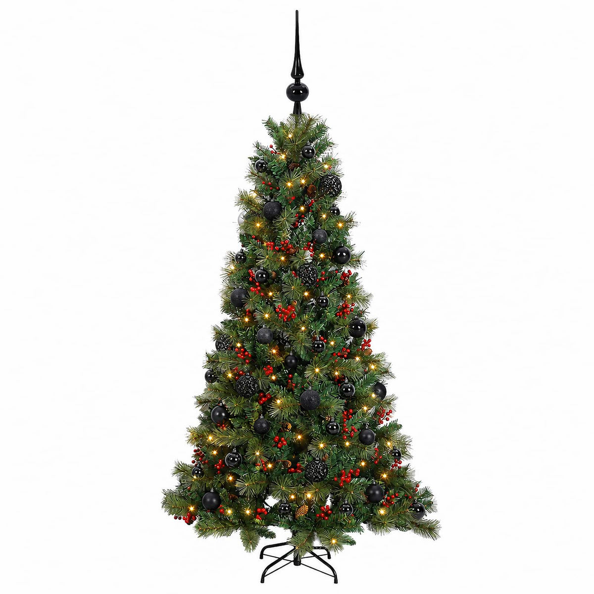 Dirbtinė kalėdinė eglutė su rutuliuku 150 cm 150 LED