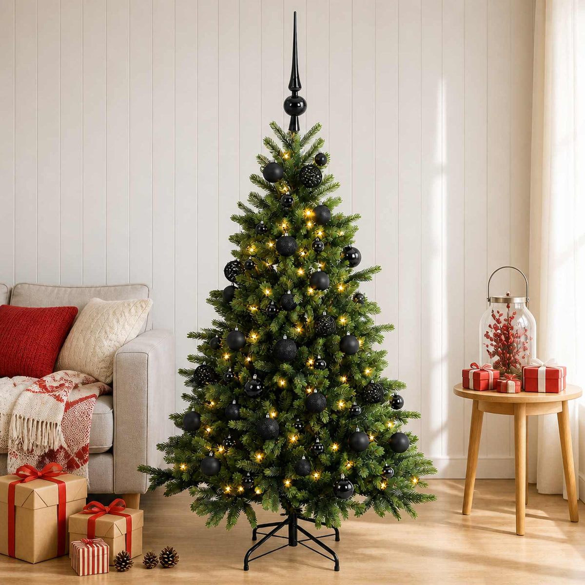 Dirbtinė kalėdinė eglutė su rutuliuku 150 cm 150 LED