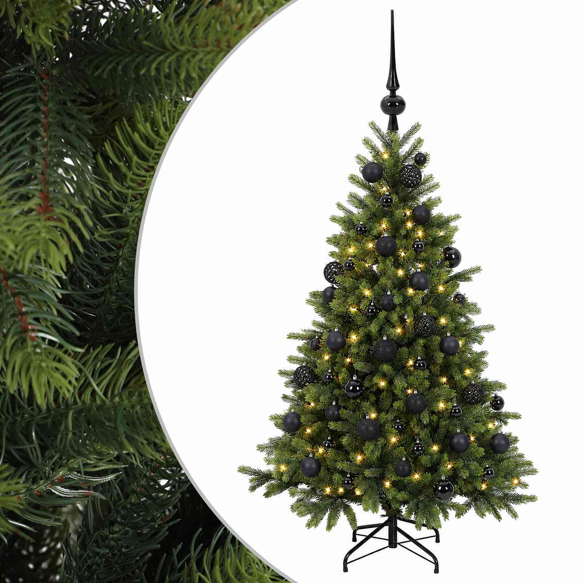 Dirbtinė kalėdinė eglutė su rutuliuku 150 cm 150 LED