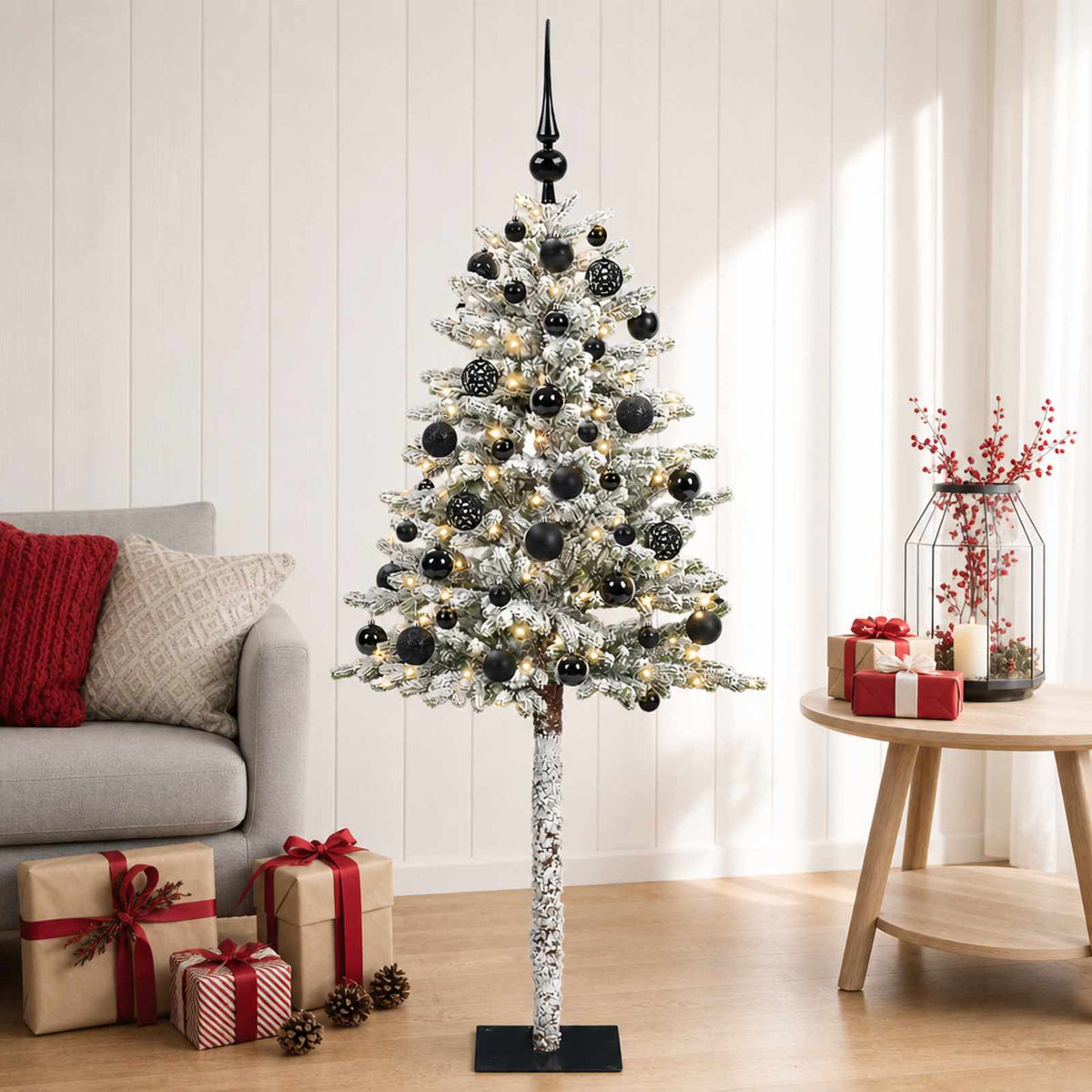 Dirbtinė Kalėdų eglutė su burbulais 120 cm 150 LED Šilta balta