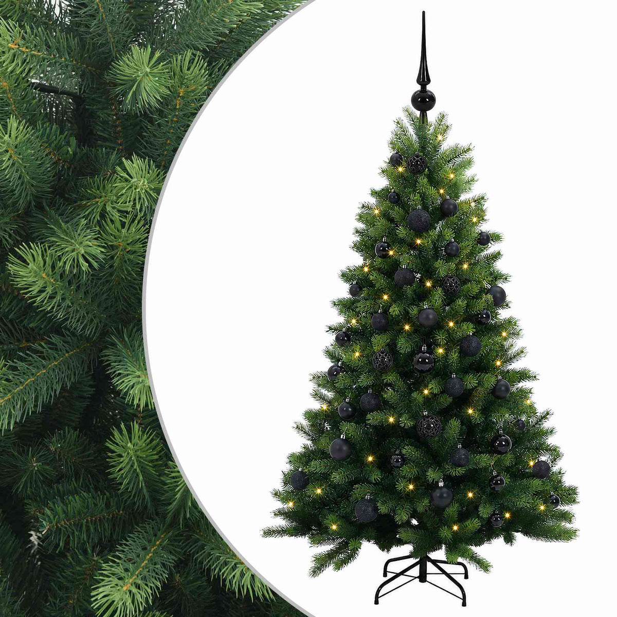 Dirbtinė Kalėdų eglutė su burbulais 120 cm 150 LED Šilta balta