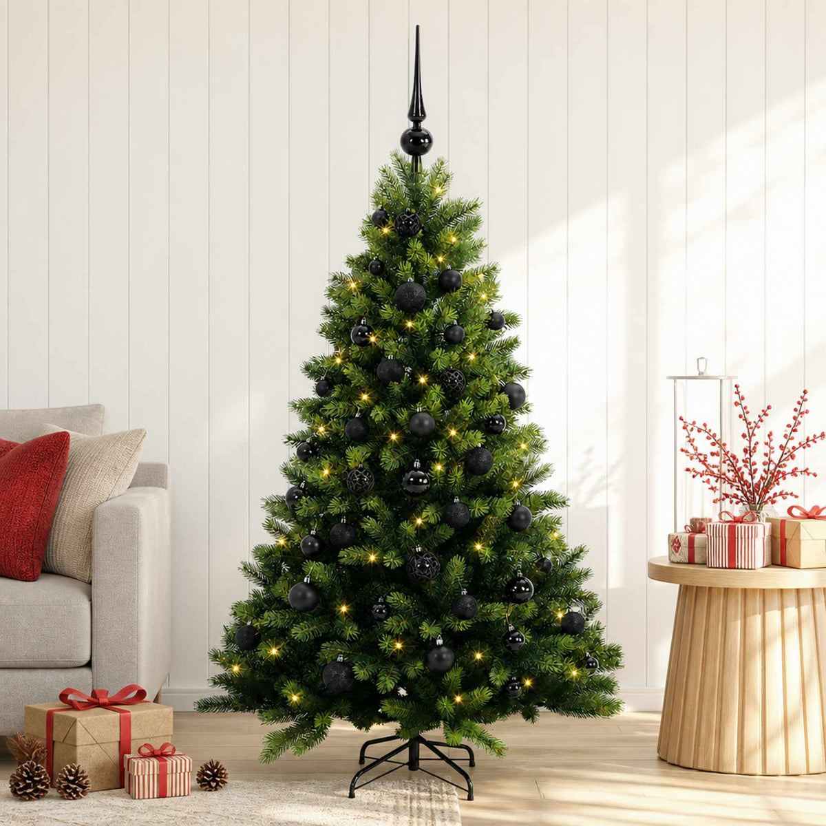 Dirbtinė Kalėdų eglutė su burbulais 150 cm 150 LED Šilta balta