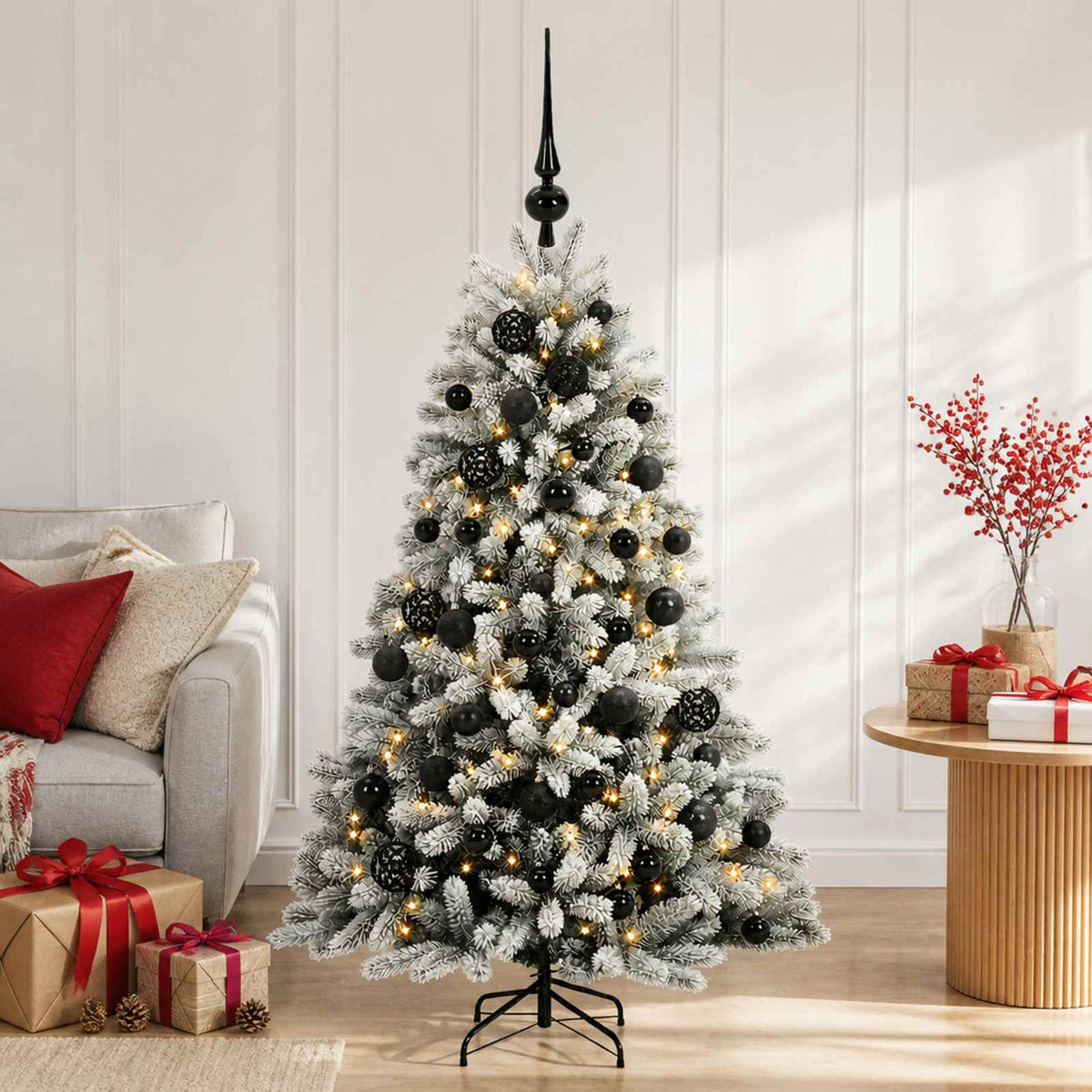 Dirbtinė Kalėdų eglutė su burbulais 150 cm 150 LED Šilta balta