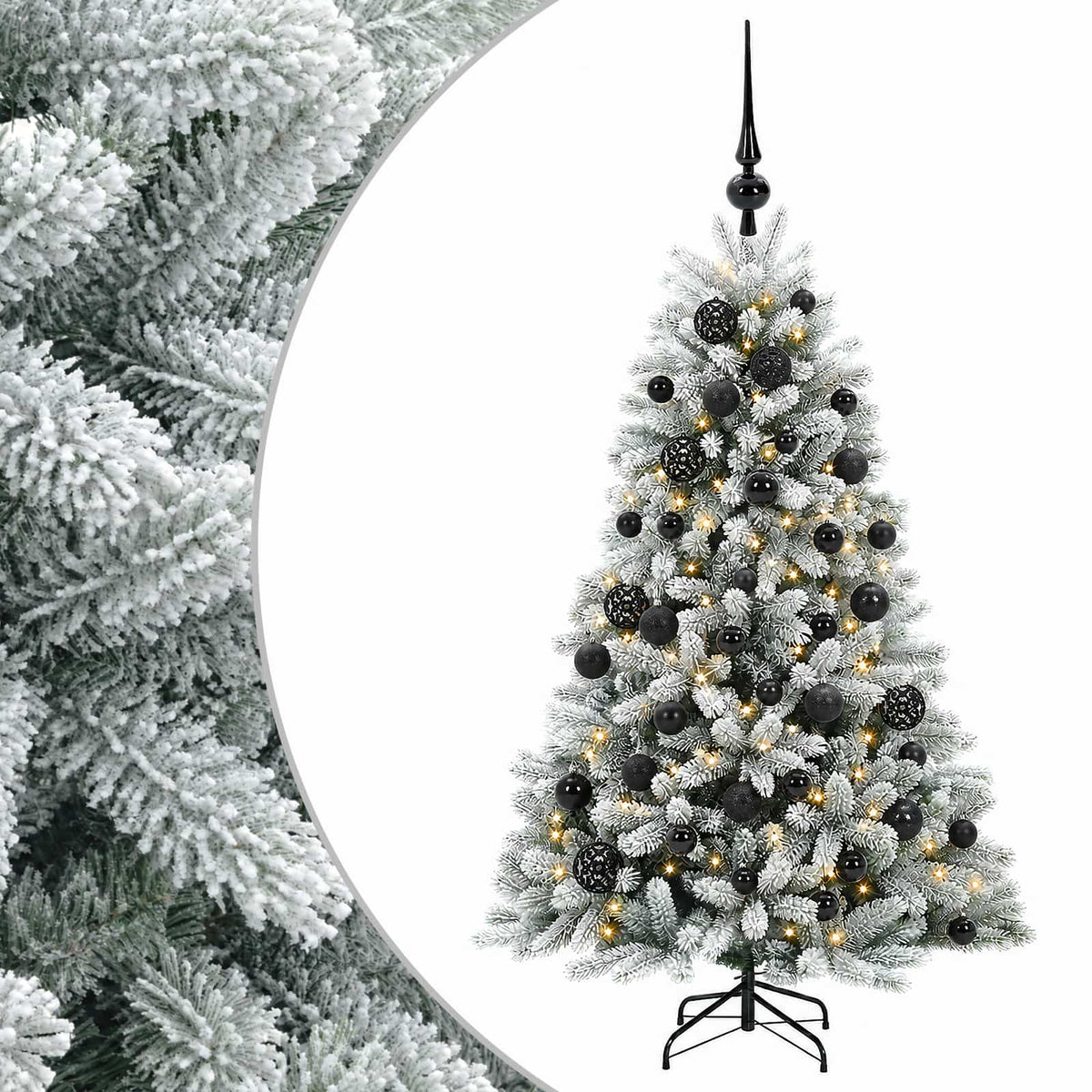 Dirbtinė Kalėdų eglutė su burbulais 150 cm 150 LED Šilta balta