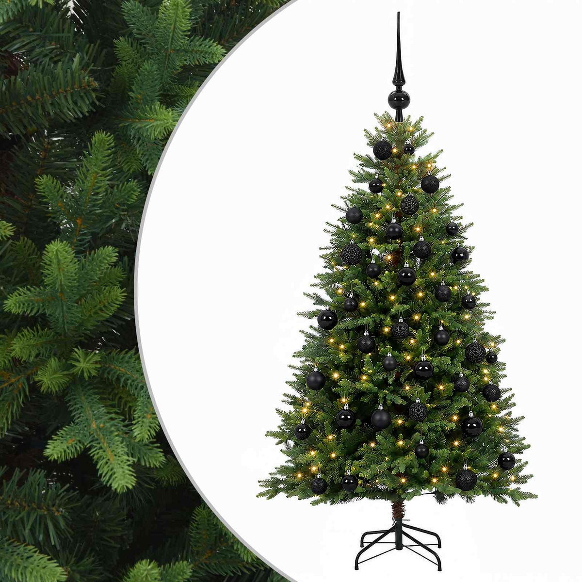 Dirbtinė Kalėdų eglutė su burbulais 120 cm 150 LED Šilta balta