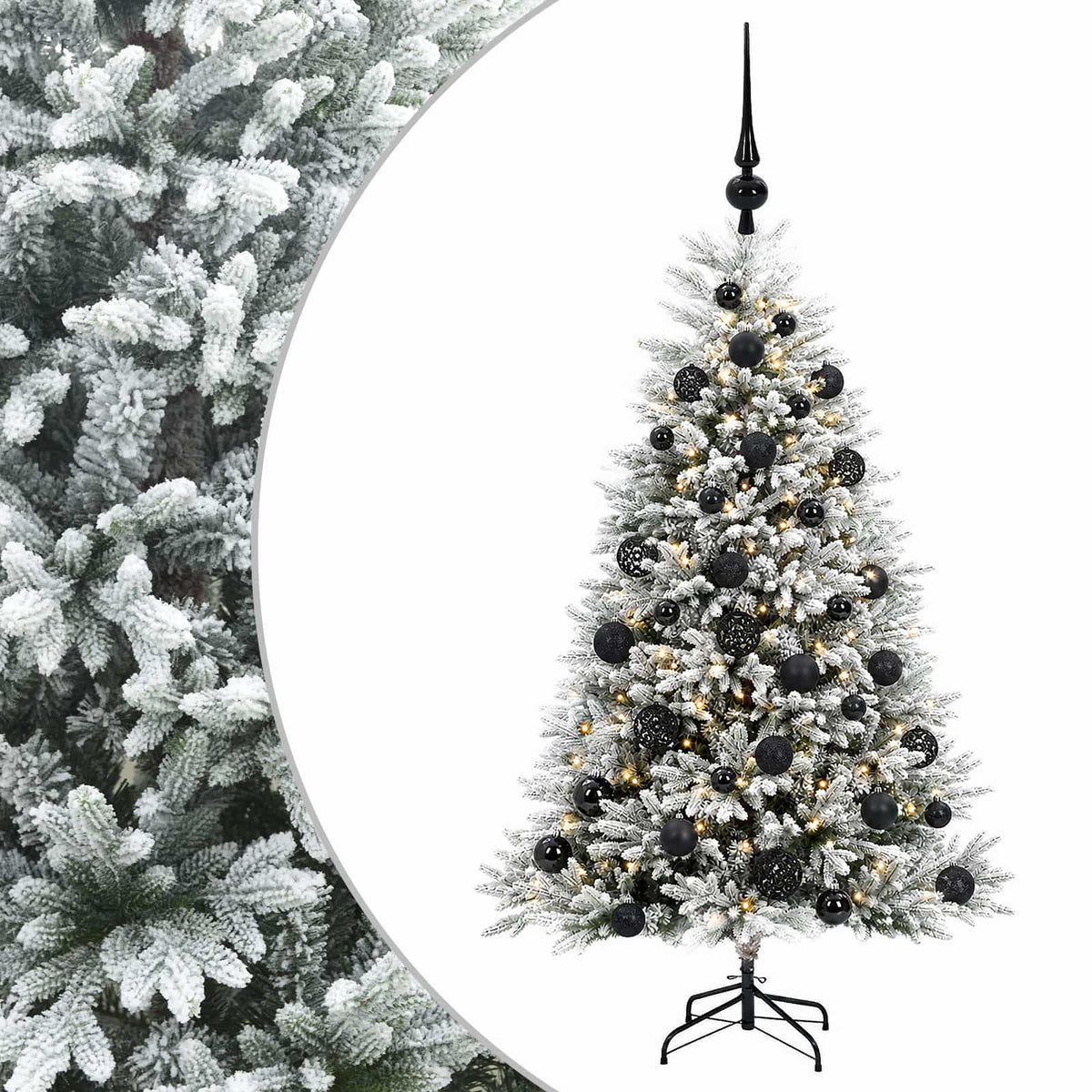 Dirbtinė Kalėdų eglutė su burbulais 120 cm 150 LED Šilta balta