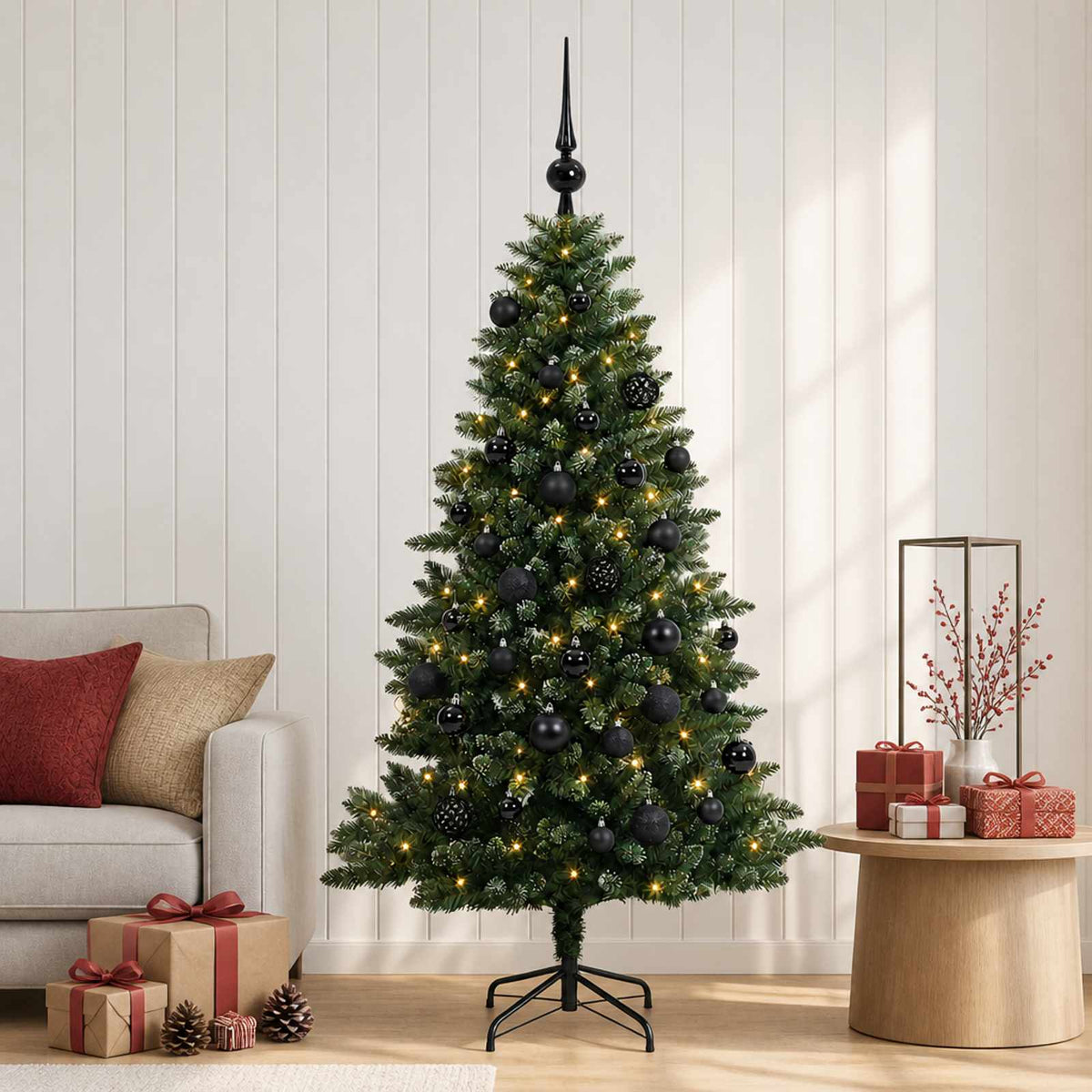 Dirbtinė Kalėdų eglutė su burbulais 120 cm 150 LED Šilta balta