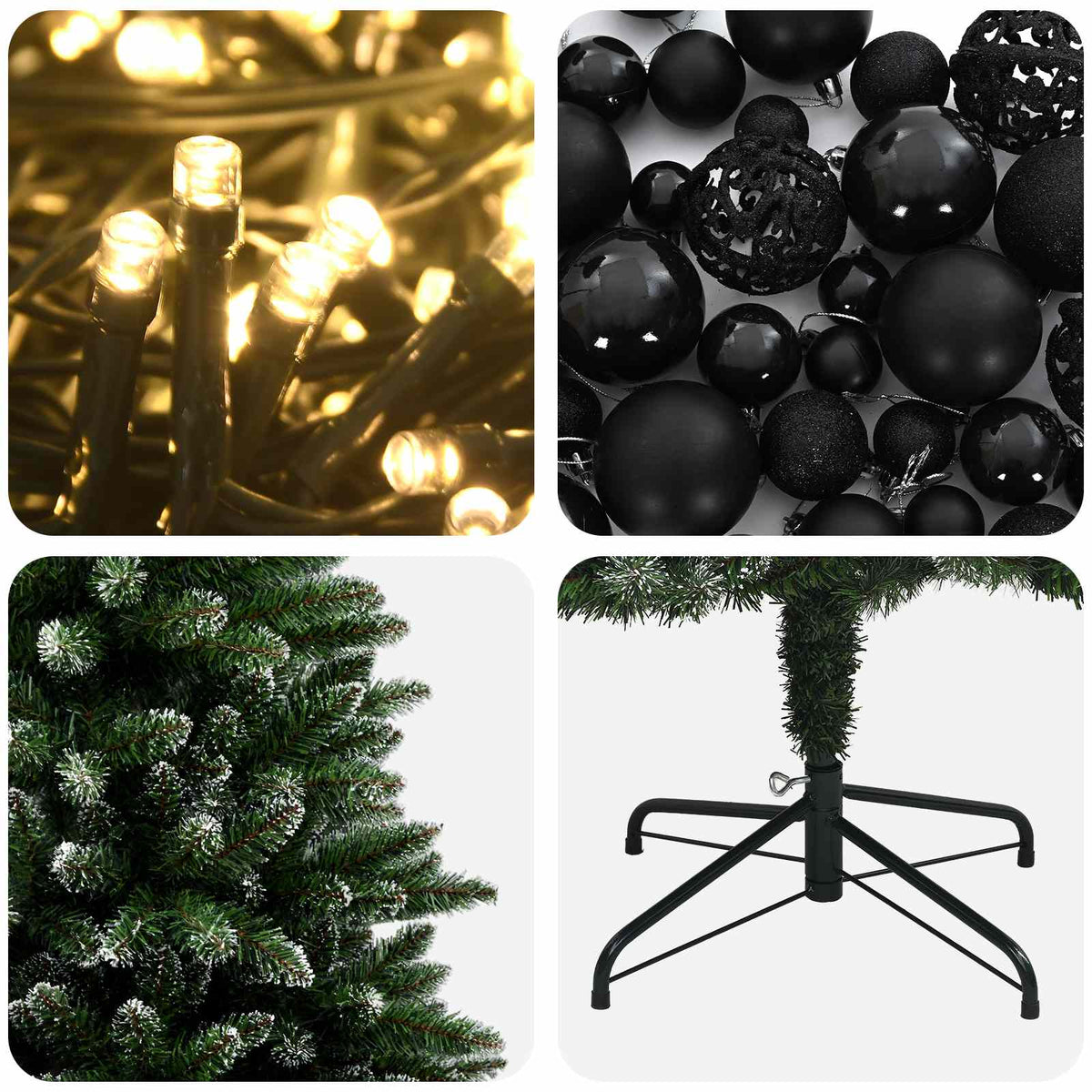 Dirbtinė Kalėdų eglutė su burbulais 150 cm 150 LED Šilta balta