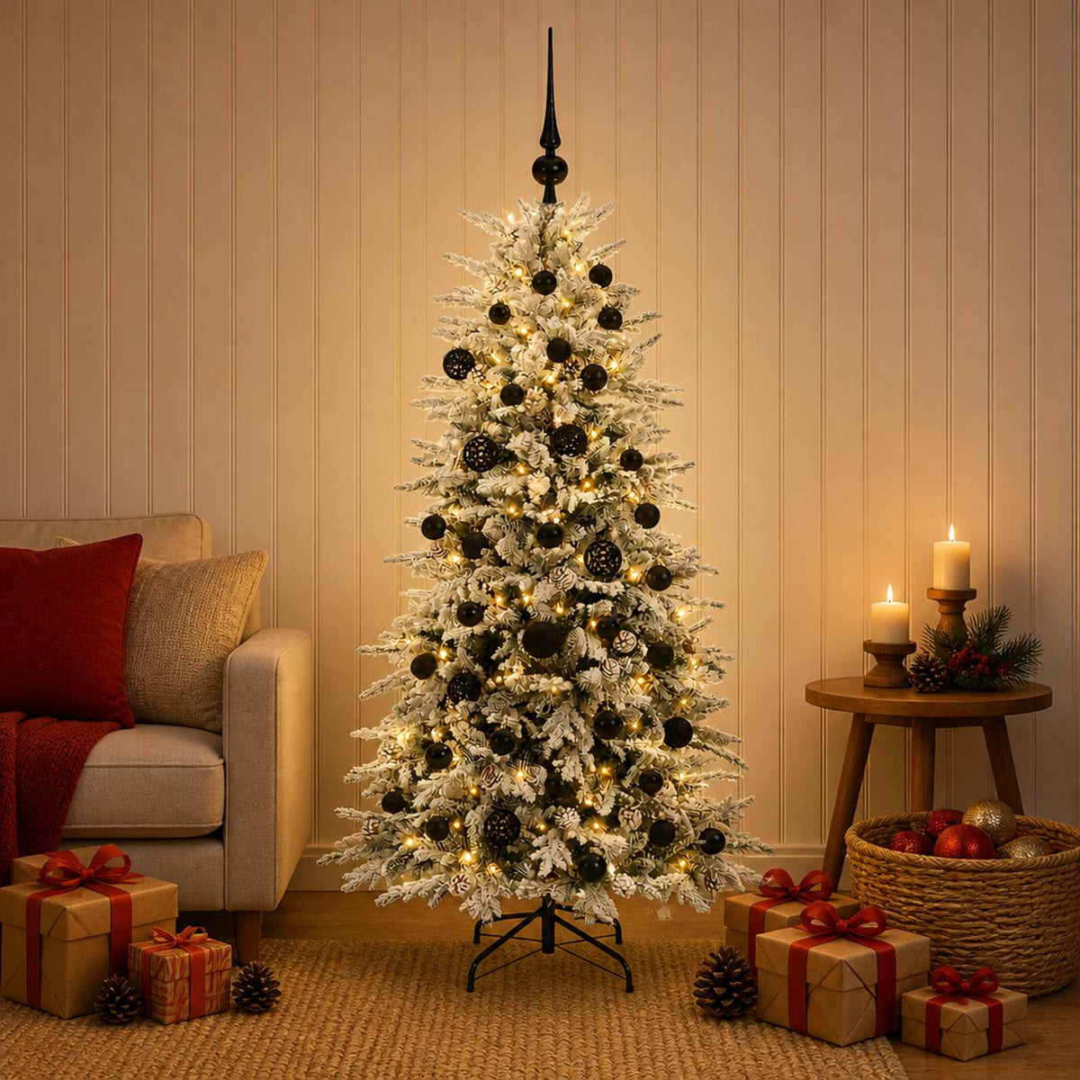 Dirbtinė Sulankstoma Kalėdų Eglutė 150 cm 150 LED Šilta balta