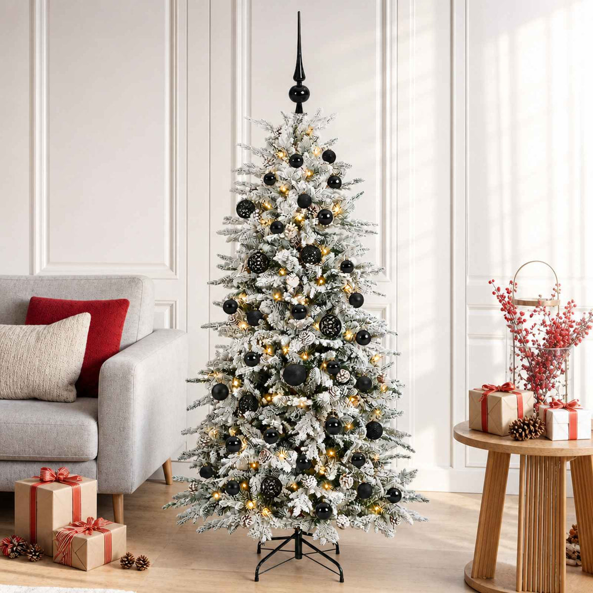 Dirbtinė Sulankstoma Kalėdų Eglutė 150 cm 150 LED Šilta balta