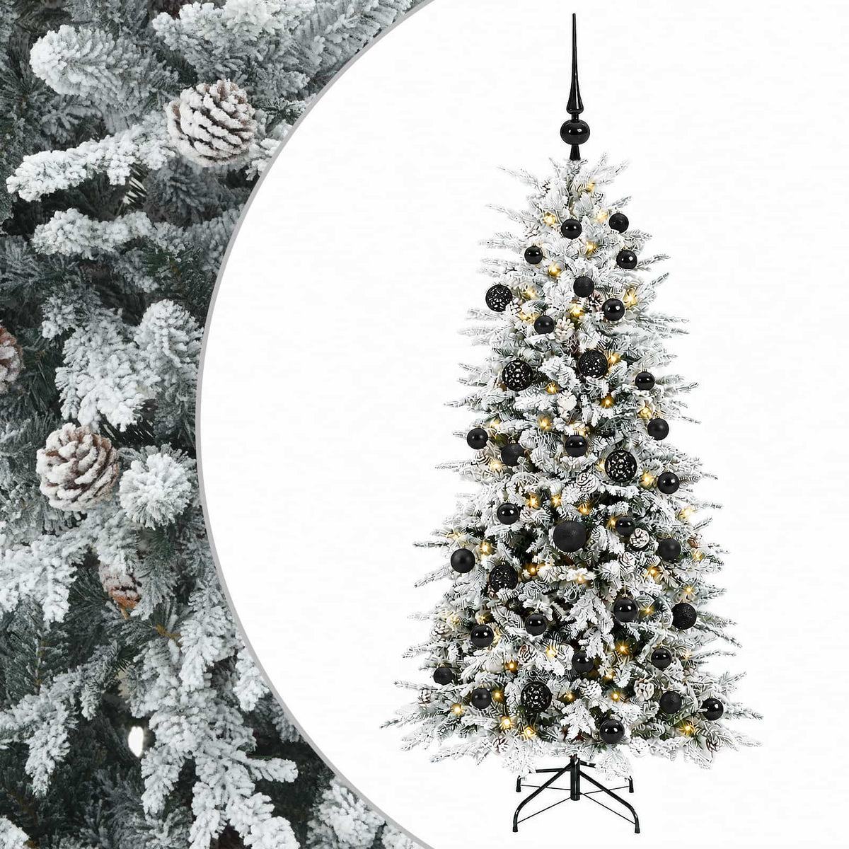 Dirbtinė Sulankstoma Kalėdų Eglutė 150 cm 150 LED Šilta balta