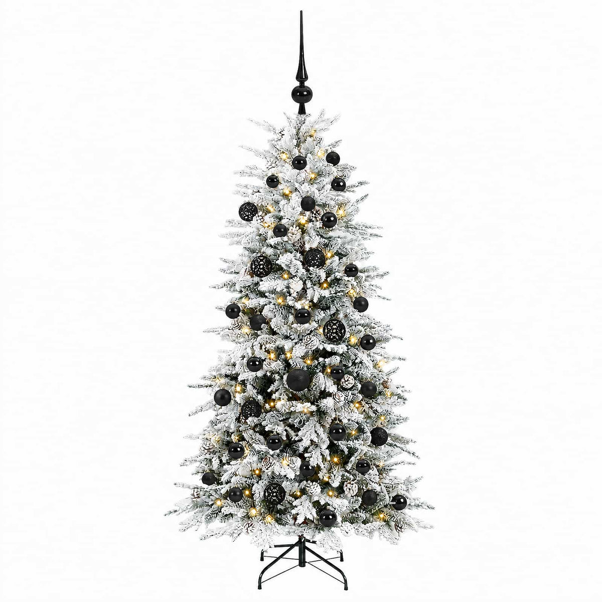 Dirbtinė Sulankstoma Kalėdų Eglutė 150 cm 150 LED Šilta balta
