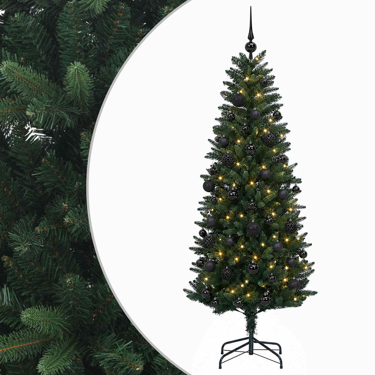 Dirbtinė Kalėdų eglutė su burbulais 120 cm 150 LED Šilta balta