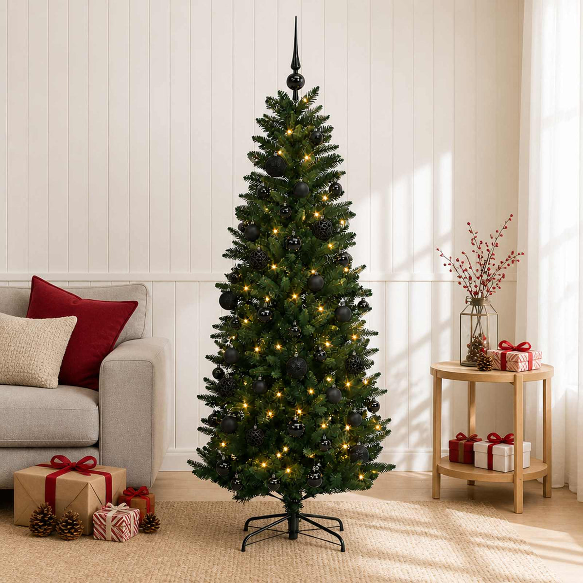 Dirbtinė Kalėdų eglutė su burbulais 150 cm 150 LED Šilta balta
