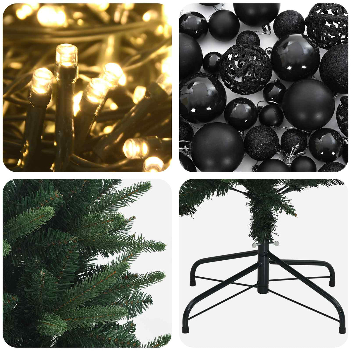 Dirbtinė Kalėdų eglutė su burbulais 150 cm 150 LED Šilta balta