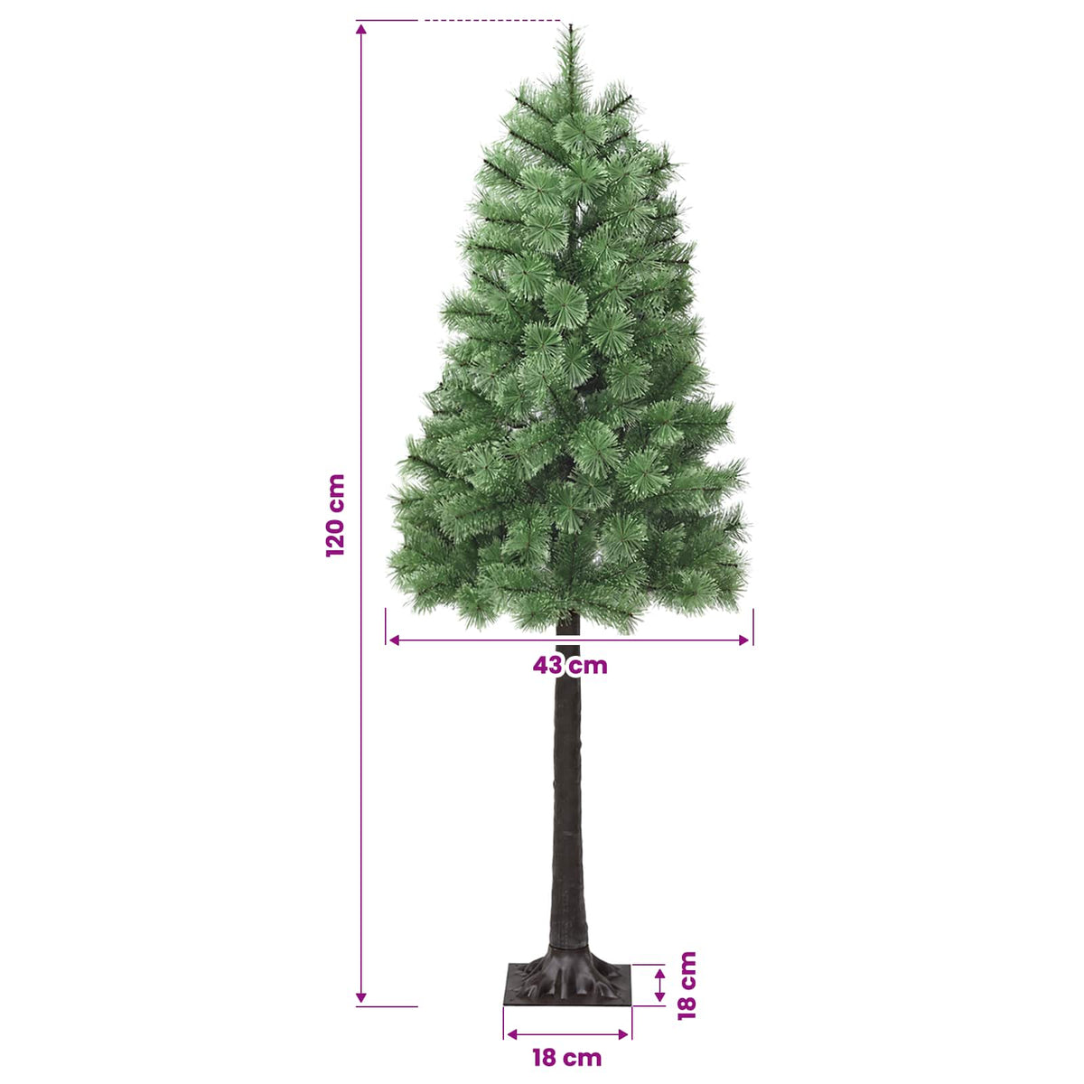 Dirbtinė eglutė su lankstomomis šakomis ir bumbulais 120 cm