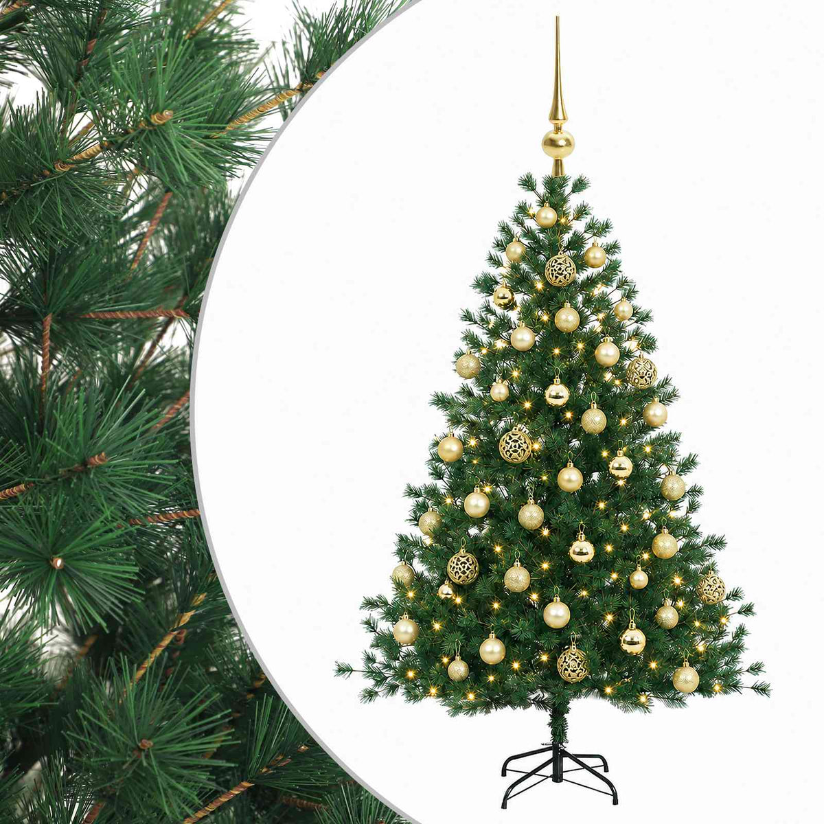 Dirbtinė kalėdinė eglutė su rutuliuku 150 cm 150 LED