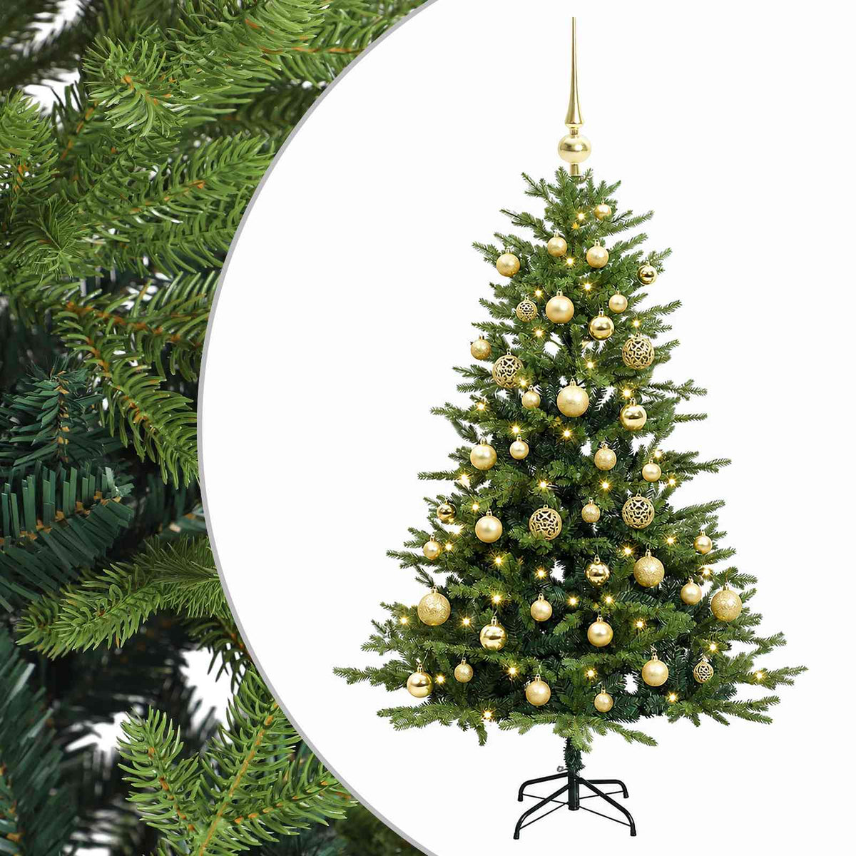 Dirbtinė kalėdinė eglutė su rutuliuku 150 cm 150 LED