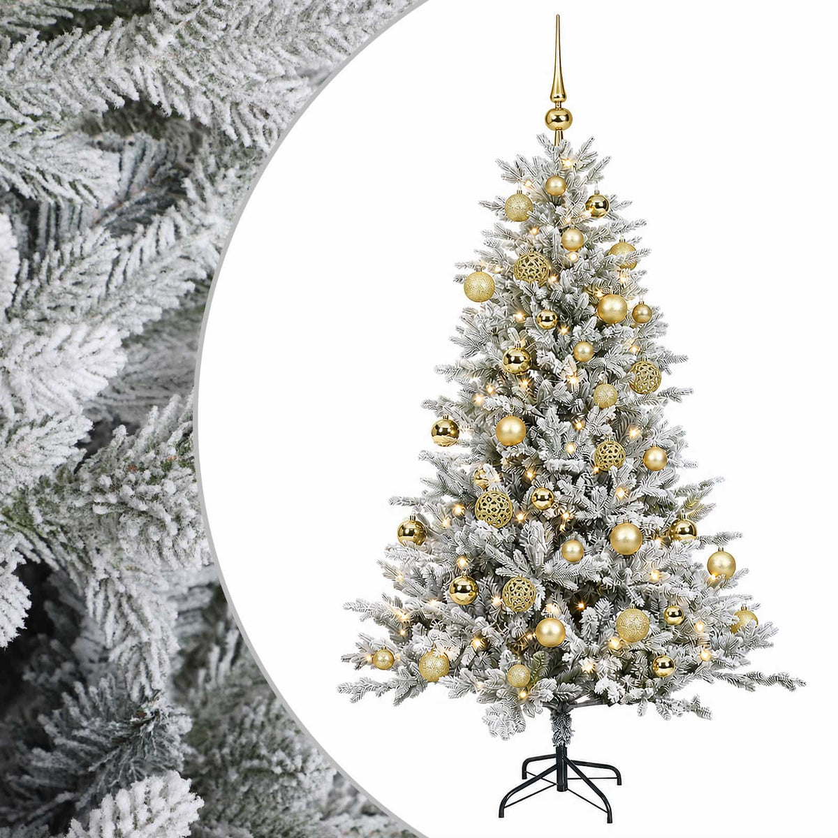 Dirbtinė Kalėdų eglutė su burbulais 150 cm 150 LED Šilta balta