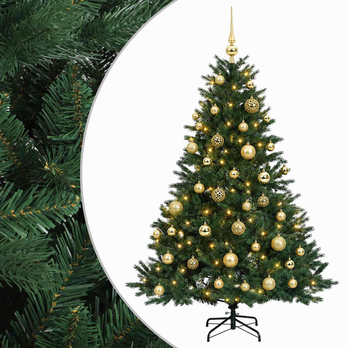 Dirbtinė kalėdinė eglutė su rutuliuku 120 cm 150 LED