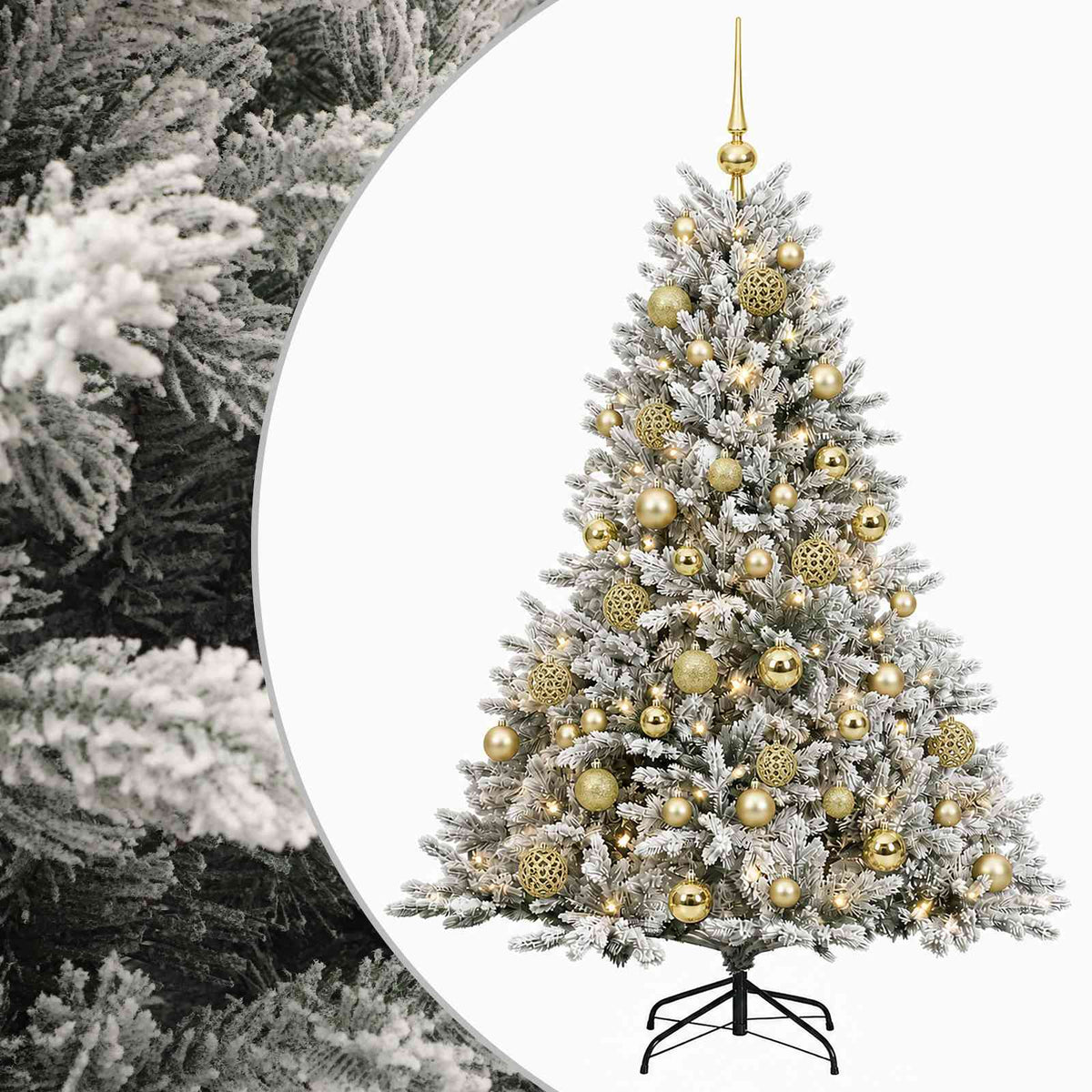 Dirbtinė kalėdinė eglutė su rutuliuku 120 cm 150 LED