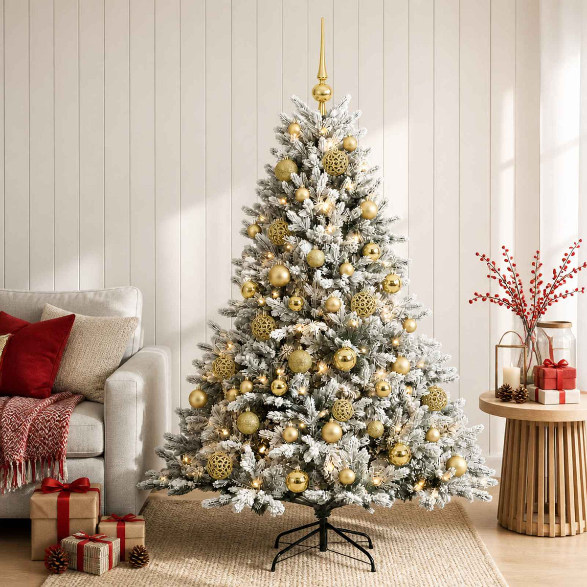 Dirbtinė kalėdinė eglutė su rutuliuku 150 cm 150 LED