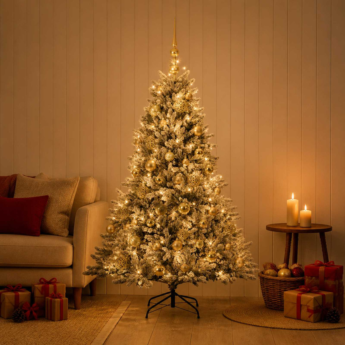 Dirbtinė kalėdinė eglutė su rutuliuku 150 cm 150 LED