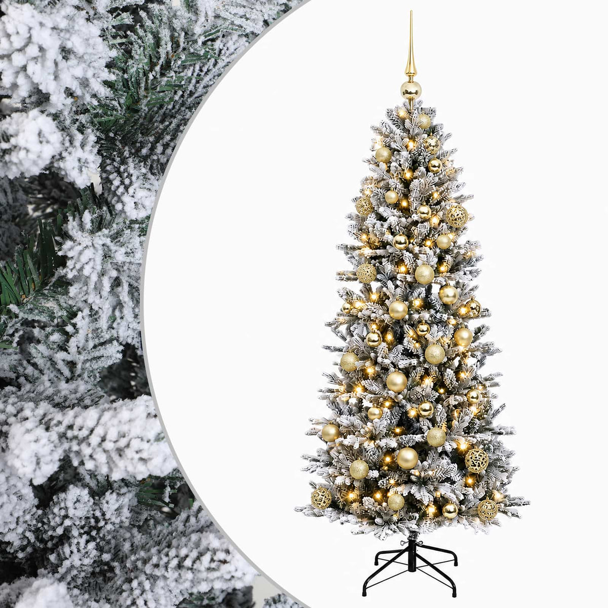 Dirbtinė kalėdinė eglutė su rutuliuku 120 cm 150 LED