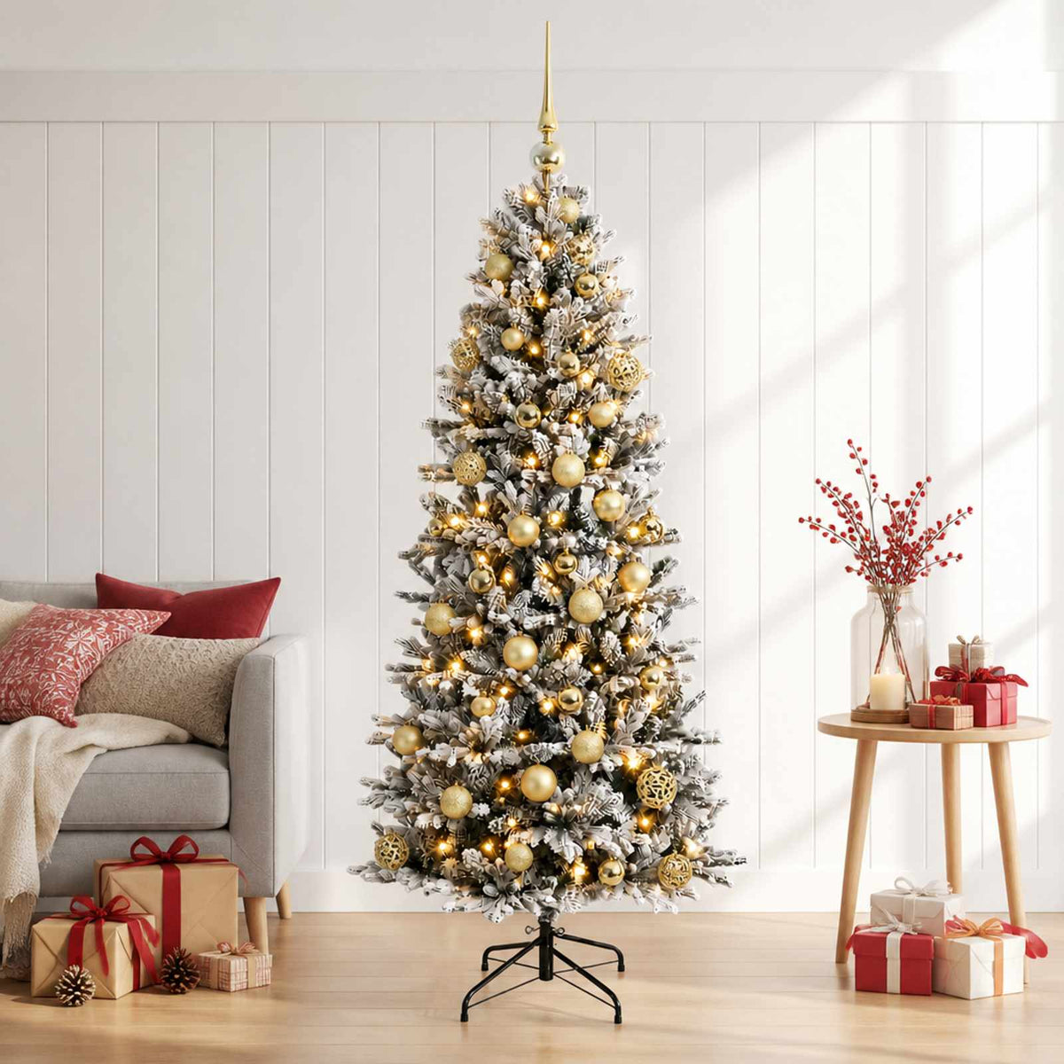 Dirbtinė kalėdinė eglutė su rutuliuku 120 cm 150 LED