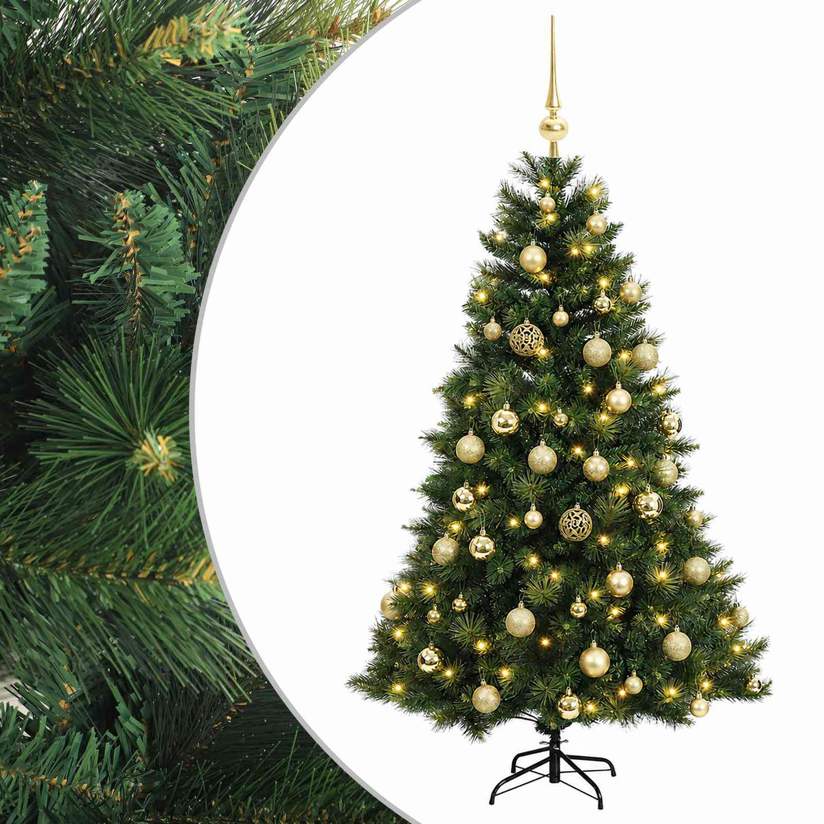 Dirbtinė kalėdinė eglutė su rutuliuku 150 cm 150 LED