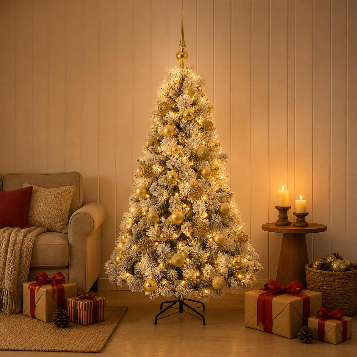 Dirbtinė kalėdinė eglutė su rutuliuku 150 cm 150 LED