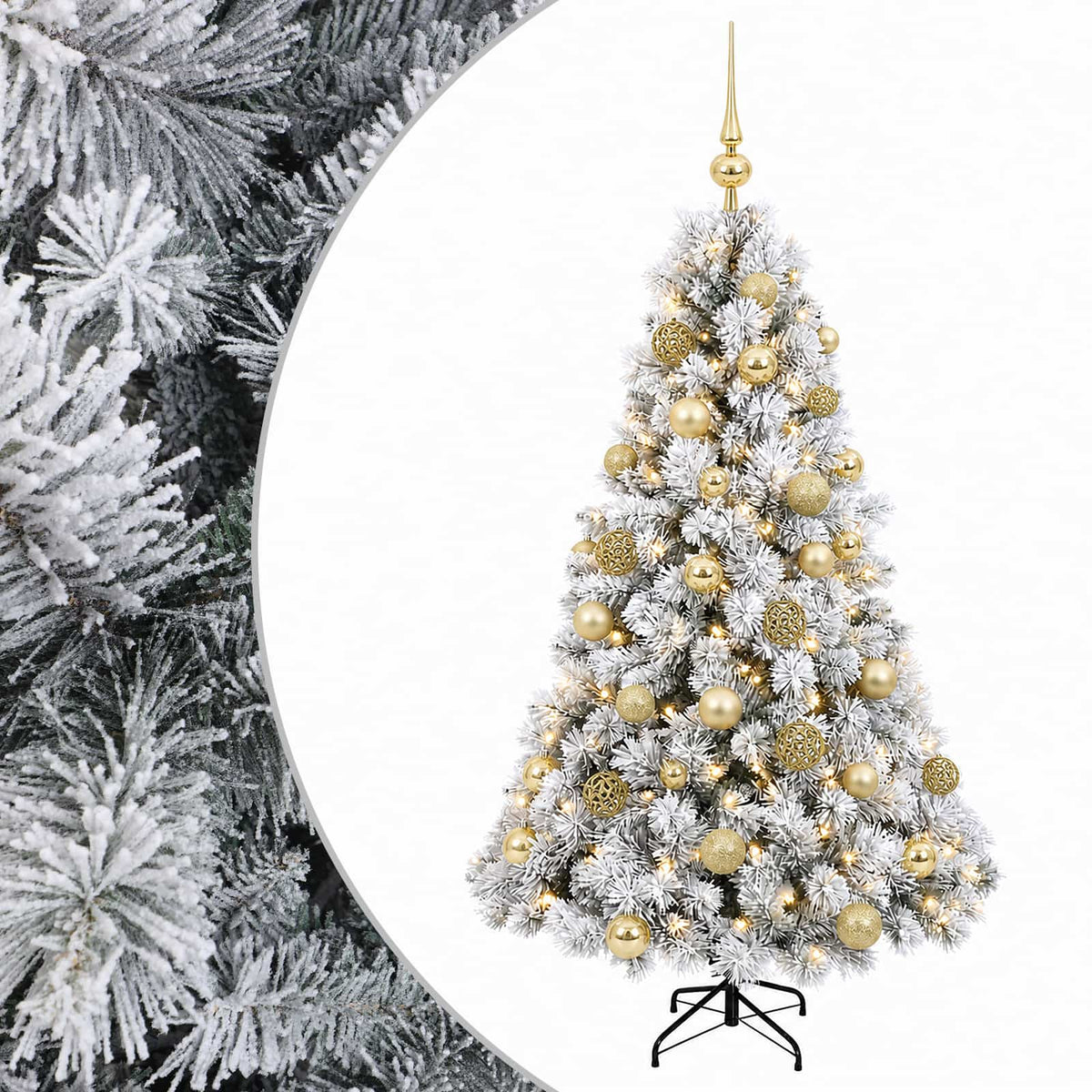 Dirbtinė kalėdinė eglutė su rutuliuku 150 cm 150 LED
