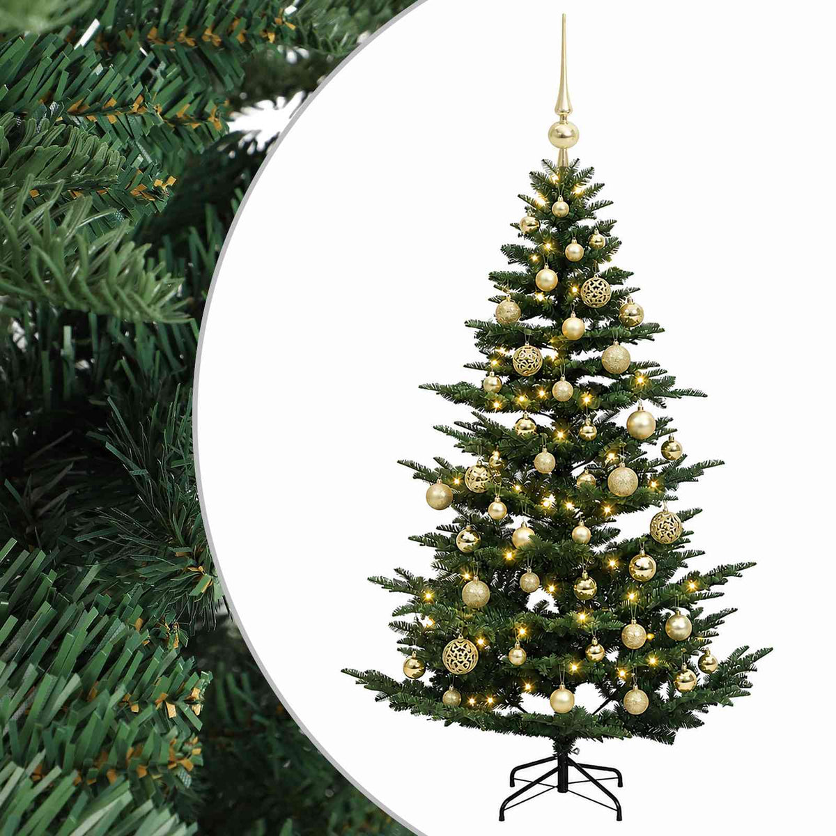 Dirbtinė kalėdinė eglutė su rutuliuku 150 cm 150 LED