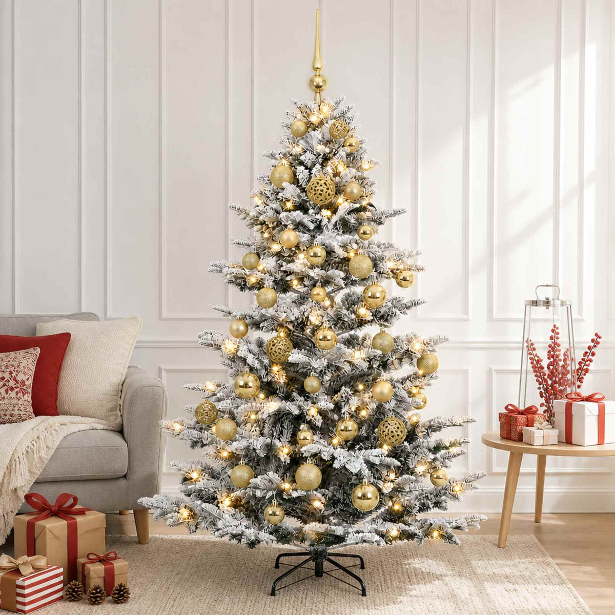 Dirbtinė kalėdinė eglutė su rutuliuku 120 cm 150 LED