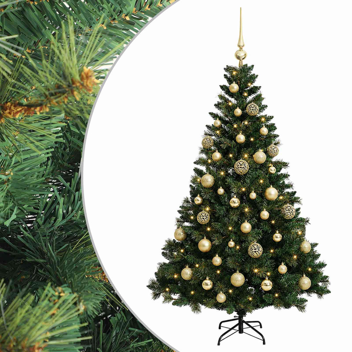 Dirbtinė Kalėdų eglutė su burbulais 150 cm 150 LED Šilta balta