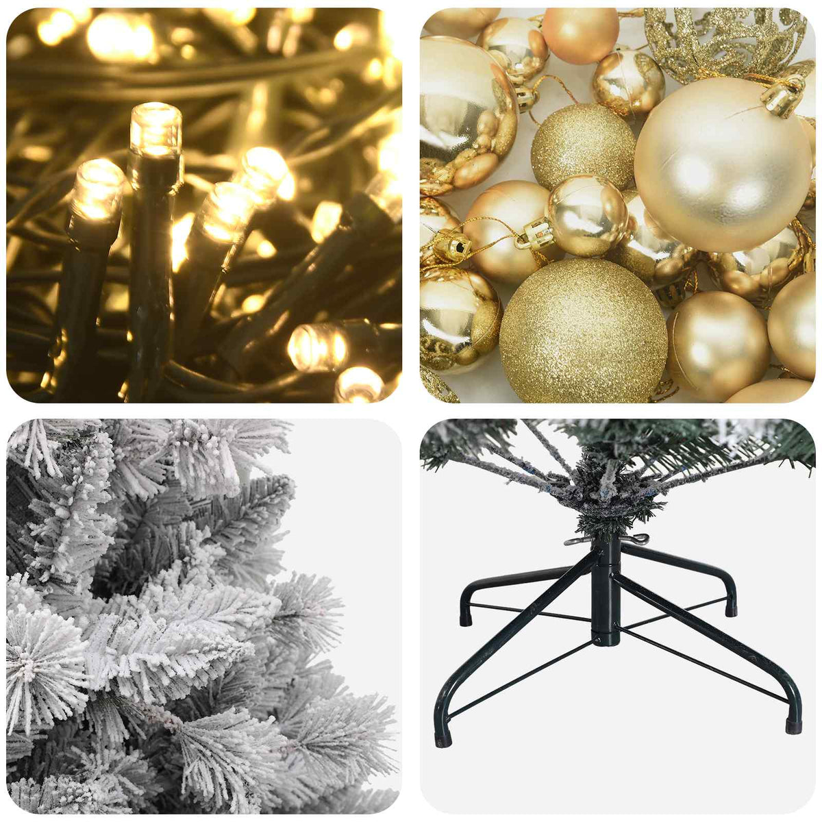 Dirbtinė Kalėdų eglutė su burbulais 120 cm 150 LED Šilta balta