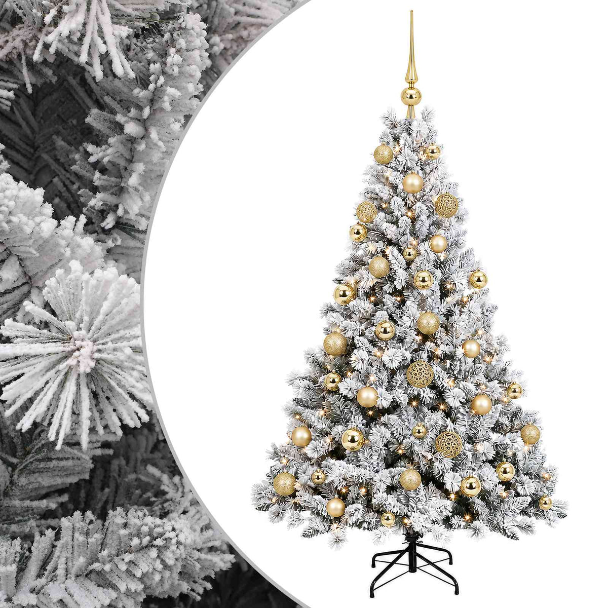Dirbtinė Kalėdų eglutė su burbulais 120 cm 150 LED Šilta balta