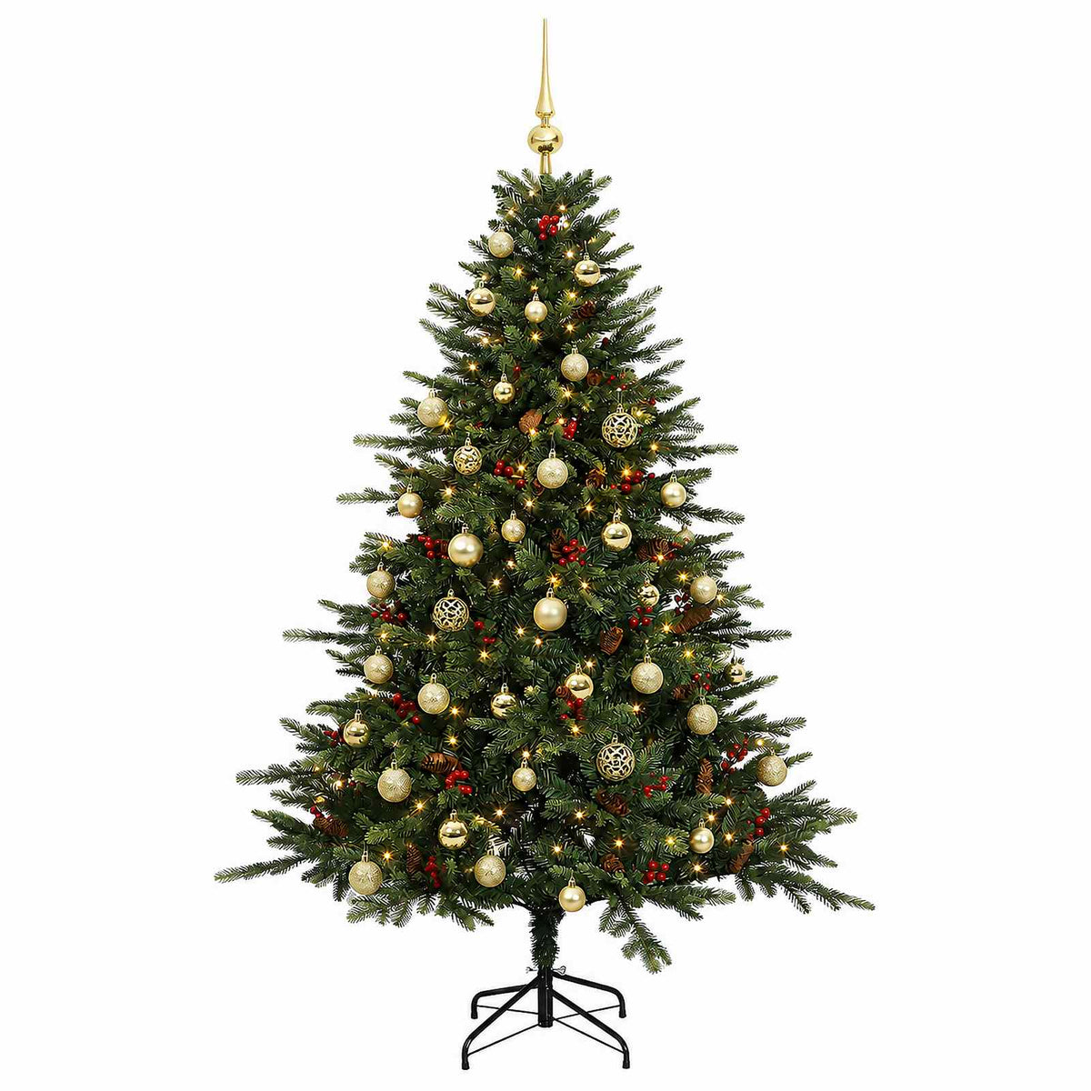 Dirbtinė kalėdinė eglutė su rutuliuku 120 cm 150 LED