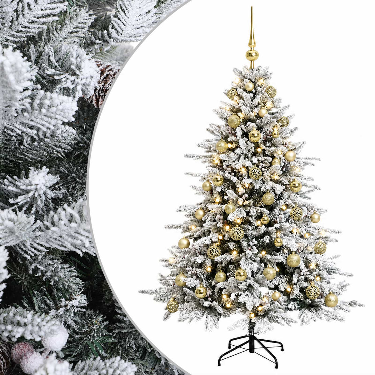 Dirbtinė kalėdinė eglutė su rutuliuku 120 cm 150 LED