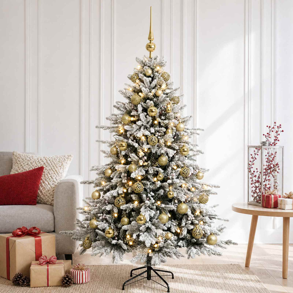 Dirbtinė kalėdinė eglutė su rutuliuku 120 cm 150 LED