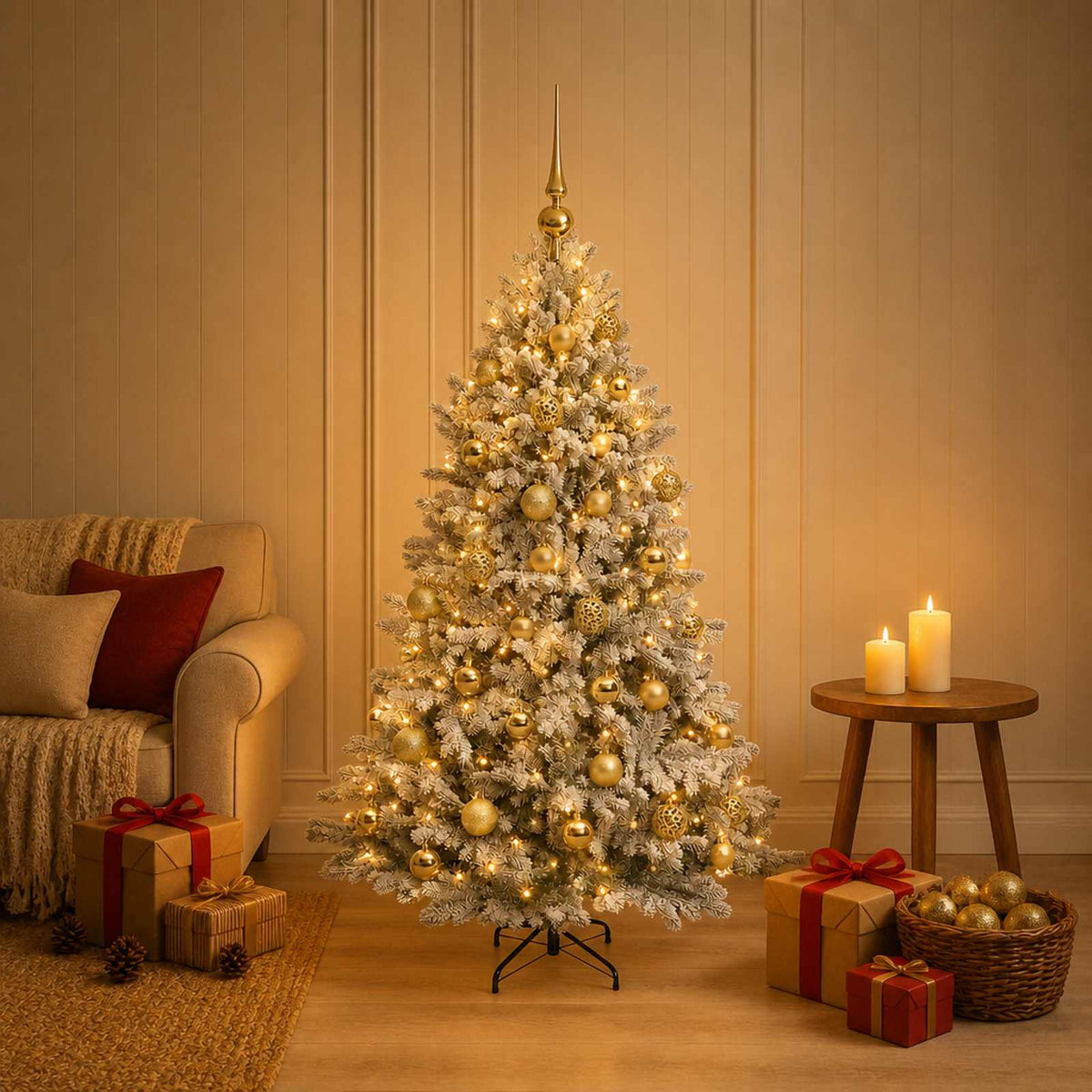Dirbtinė kalėdinė eglutė su rutuliuku 150 cm 150 LED