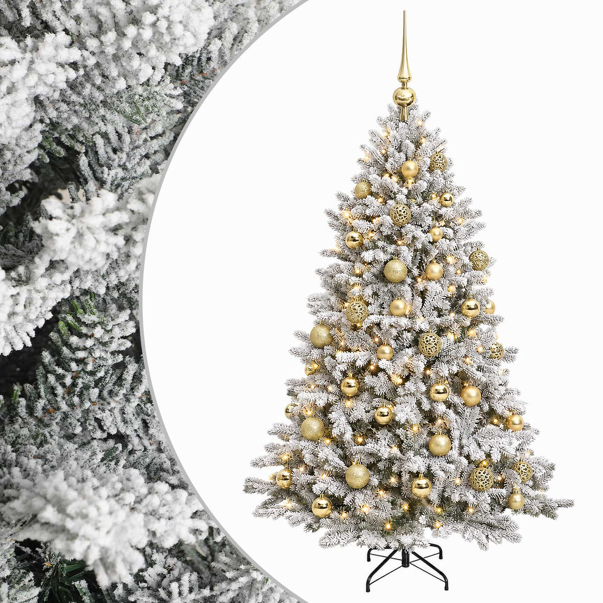 Dirbtinė kalėdinė eglutė su rutuliuku 150 cm 150 LED