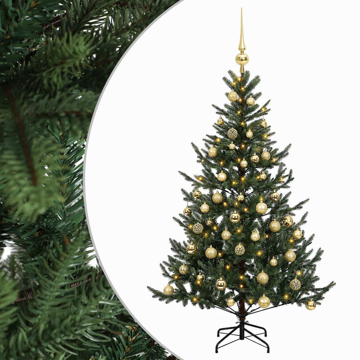 Dirbtinė kalėdinė eglutė su rutuliuku 120 cm 150 LED