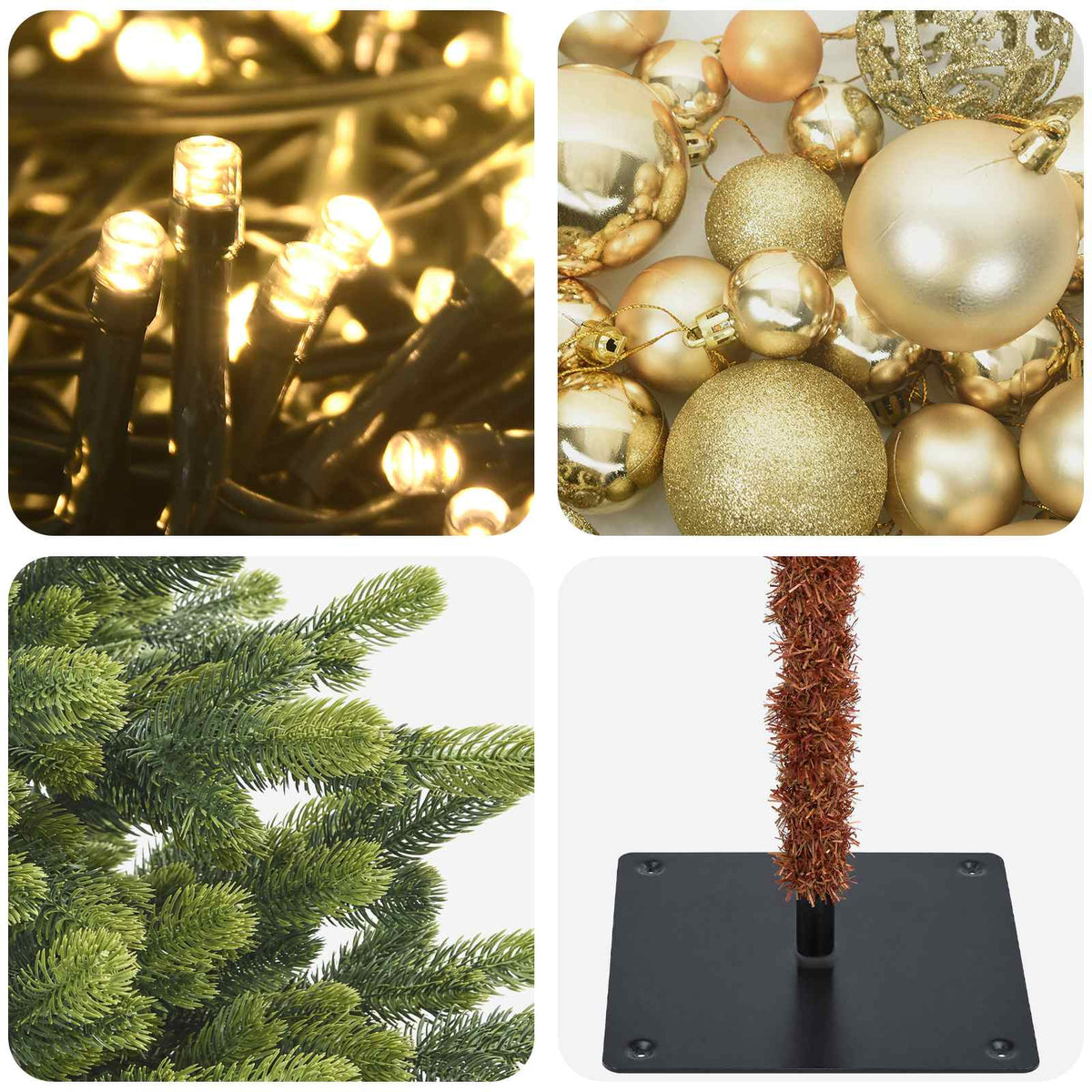Dirbtinė kalėdinė eglutė su rutuliuku 150 cm 150 LED