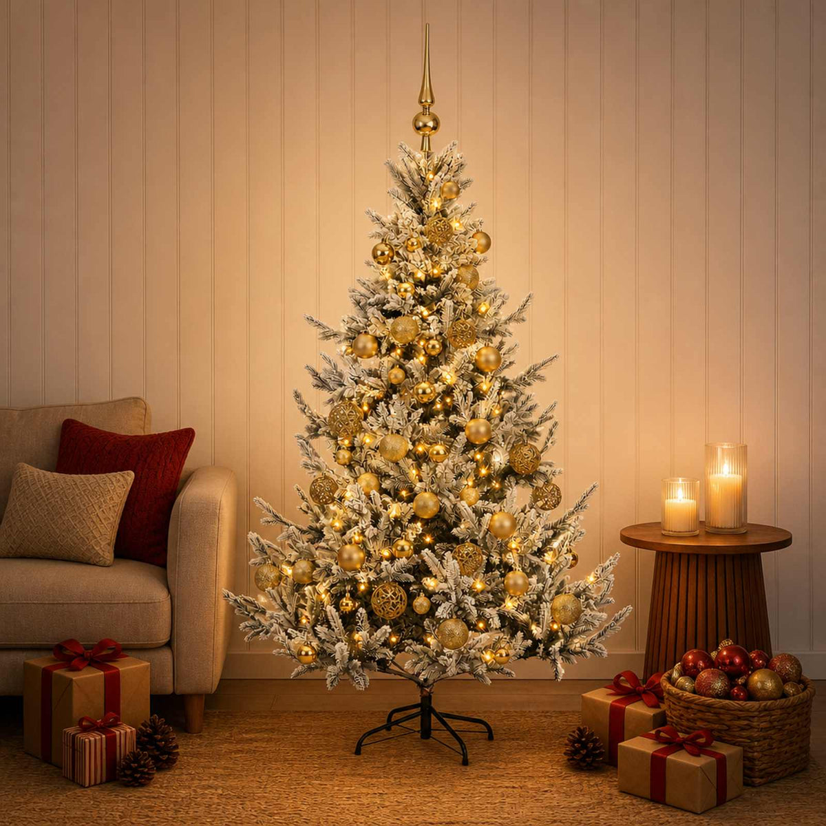 Dirbtinė kalėdinė eglutė su rutuliuku 150 cm 150 LED