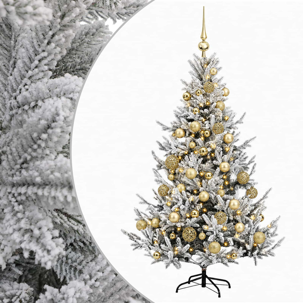 Dirbtinė kalėdinė eglutė su rutuliuku 150 cm 150 LED