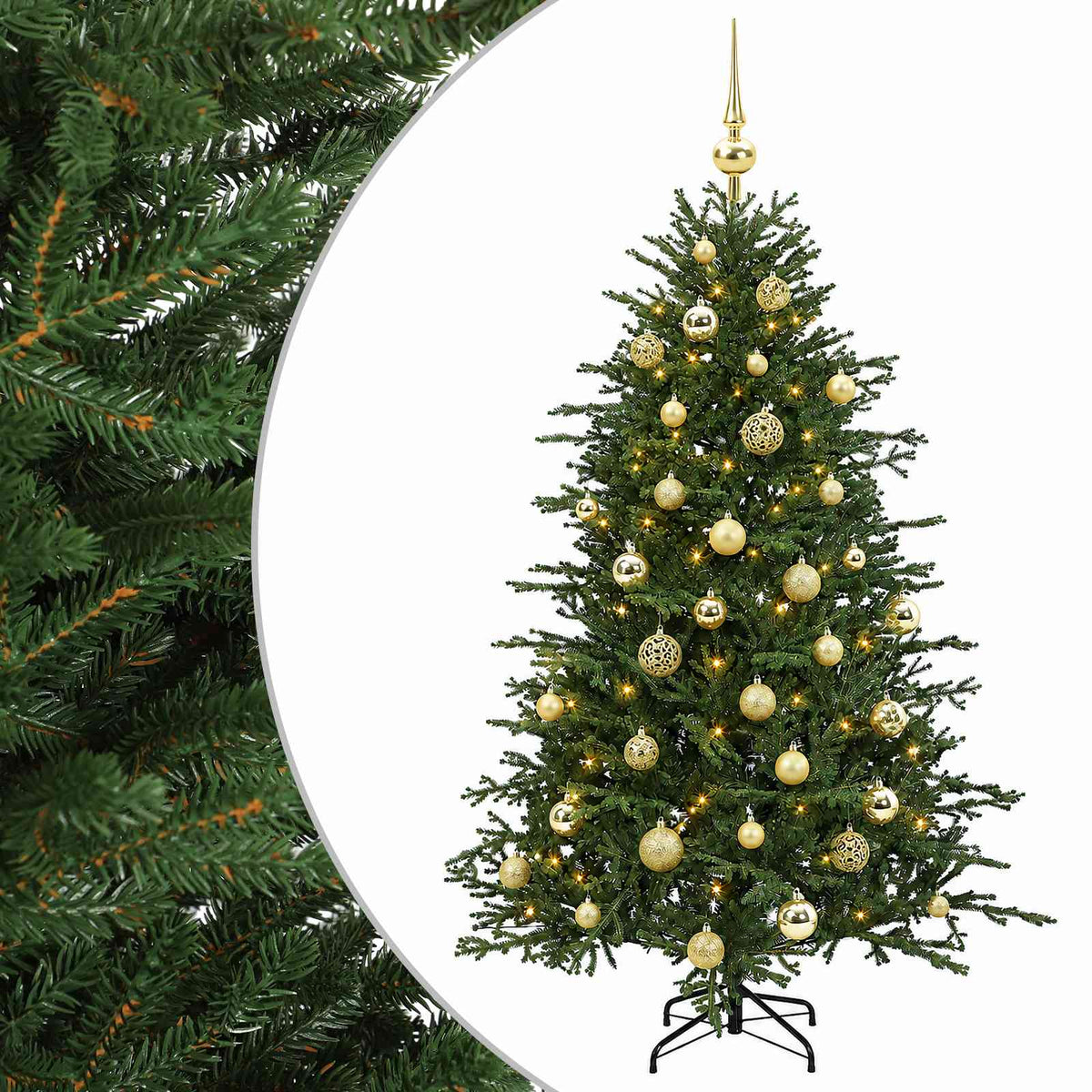Dirbtinė kalėdinė eglutė su rutuliuku 120 cm 150 LED