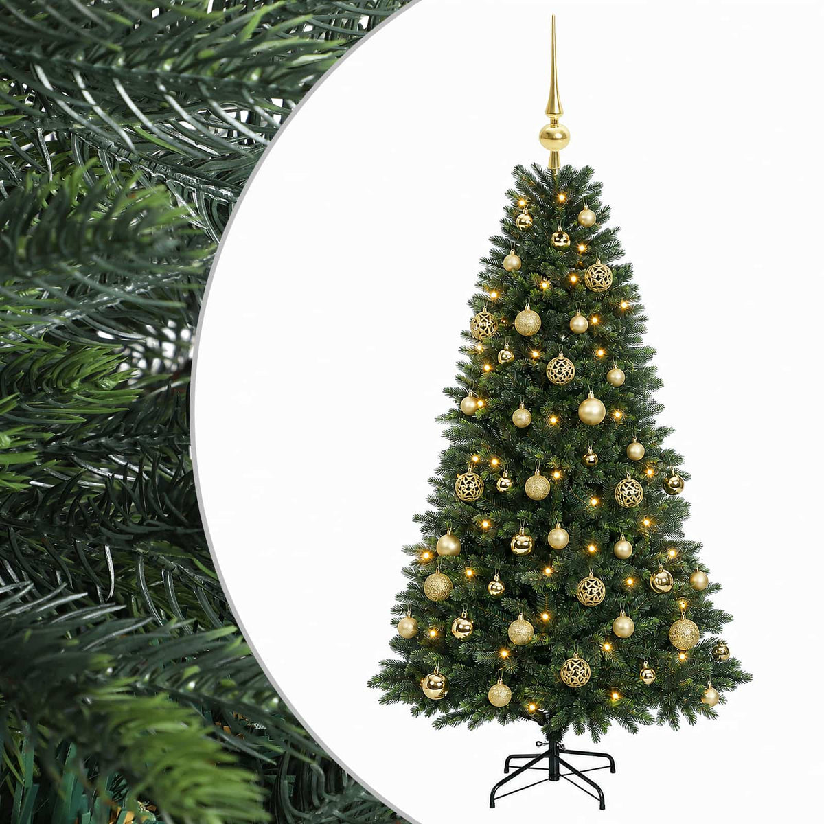 Dirbtinė Kalėdų eglutė su burbulais 120 cm 150 LED Šilta balta