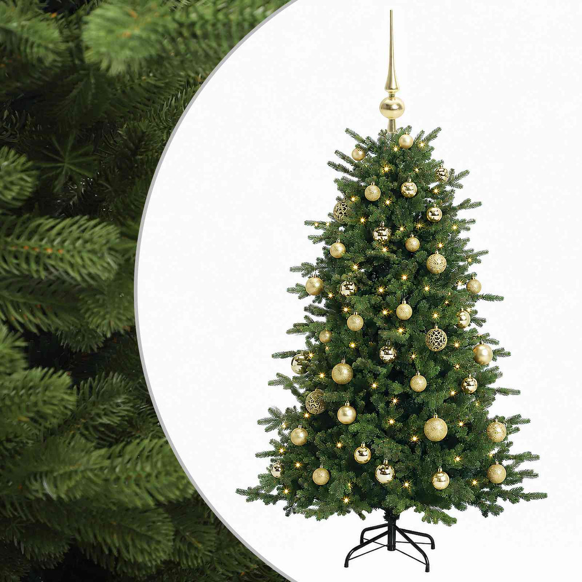 Dirbtinė kalėdinė eglutė su rutuliuku 150 cm 150 LED